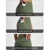 imageBALEAF Womens Travel Pants Stretch with Zipper Pockets Petite Ankle Dressy Work Business Casual Golf SlacksGreen