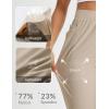 imageBALEAF Womens Travel Pants Stretch with Zipper Pockets Petite Ankle Dressy Work Business Casual Golf SlacksKhaki