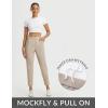 imageBALEAF Womens Travel Pants Stretch with Zipper Pockets Petite Ankle Dressy Work Business Casual Golf SlacksKhaki