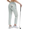 imageBALEAF Womens Golf Pants Stretch with Belt Loops Zipper Pockets Travel Casual Work Bussiness Dress UPF 50Light Gray