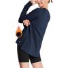 imageBALEAF Womens Thermal Tops Fleece Lined Shirts Long Sleeve Cold Weather Running Gear Workout Zipper Pocket Thumbholes02navy
