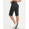 imageBALEAF Womens Bermuda Long Shorts 14quot Knee Length High Waisted Athletic Shorts with Pockets Stretch Soft Loose Casual SummerBlack