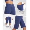 imageBALEAF Womens Bermuda Long Shorts 14quot Knee Length High Waisted Athletic Shorts with Pockets Stretch Soft Loose Casual SummerNavy Blue