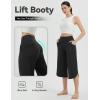 imageBALEAF Womens Capri Pants Wide Leg Yoga Capris with Pockets Loose Stretch Workout Leggings Casual SummerBlack