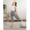 imageBALEAF Womens Capri Pants Wide Leg Yoga Capris with Pockets Loose Stretch Workout Leggings Casual SummerDark Grey