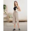 imageBALEAF Womens Capri Pants Wide Leg Yoga Capris with Pockets Loose Stretch Workout Leggings Casual SummerKhaki