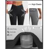 imageBALEAF Womens Knee Length Capri Leggings with Pockets High Waisted Stretch for Casual Summer Yoga Workout ExerciseBlack