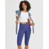 imageBALEAF Womens Knee Length Capri Leggings with Pockets High Waisted Stretch for Casual Summer Yoga Workout ExerciseClassic Navy
