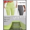 imageBALEAF Womens Knee Length Capri Leggings with Pockets High Waisted Stretch for Casual Summer Yoga Workout ExerciseLime Green