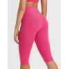 imageBALEAF Womens Knee Length Capri Leggings with Pockets High Waisted Stretch for Casual Summer Yoga Workout ExerciseRosy