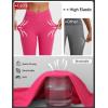 imageBALEAF Womens Knee Length Capri Leggings with Pockets High Waisted Stretch for Casual Summer Yoga Workout ExerciseRosy