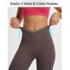 imageBALEAF Womens Knee Length Capri Leggings with Pockets High Waisted Stretch for Casual Summer Yoga Workout ExerciseSeal Brown