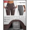 imageBALEAF Womens Knee Length Capri Leggings with Pockets High Waisted Stretch for Casual Summer Yoga Workout ExerciseSeal Brown