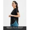 imageBALEAF Womens Running Shirts Short Sleeve Workout Tops Quick Dry Athletic TShirts Loose Fit Gym Yoga Tee UPF 50Black