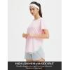 imageBALEAF Womens Running Shirts Short Sleeve Workout Tops Quick Dry Athletic TShirts Loose Fit Gym Yoga Tee UPF 50Light Pink