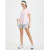 imageBALEAF Womens Running Shirts Short Sleeve Workout Tops Quick Dry Athletic TShirts Loose Fit Gym Yoga Tee UPF 50Light Pink