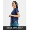 imageBALEAF Womens Running Shirts Short Sleeve Workout Tops Quick Dry Athletic TShirts Loose Fit Gym Yoga Tee UPF 50Navy Blue