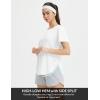 imageBALEAF Womens Running Shirts Short Sleeve Workout Tops Quick Dry Athletic TShirts Loose Fit Gym Yoga Tee UPF 50White