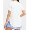 imageBALEAF Womens Running Shirts Short Sleeve Workout Tops Quick Dry Athletic TShirts Loose Fit Gym Yoga Tee UPF 50White
