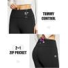 imageBALEAF Womens Thick Fleece Lined Leggings Water Resistant Zipper Pocket High Waisted Winter Snow Pants01black