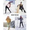 imageBALEAF Womens Thick Fleece Lined Leggings Water Resistant Zipper Pocket High Waisted Winter Snow Pants01grey