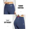 imageBALEAF Womens Thick Fleece Lined Leggings Water Resistant Zipper Pocket High Waisted Winter Snow Pants01navy