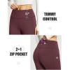 imageBALEAF Womens Thick Fleece Lined Leggings Water Resistant Zipper Pocket High Waisted Winter Snow Pants01red