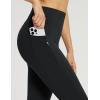 imageBALEAF Womens Thick Fleece Lined Leggings Water Resistant Zipper Pocket High Waisted Winter Snow Pants02black