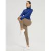 imageBALEAF Womens Thick Fleece Lined Leggings Water Resistant Zipper Pocket High Waisted Winter Snow Pants02brown