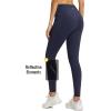 imageBALEAF Womens Thick Fleece Lined Leggings Water Resistant Zipper Pocket High Waisted Winter Snow Pants02navy