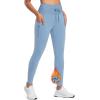 imageBALEAF Womens Thick Fleece Lined Leggings Water Resistant Zipper Pocket High Waisted Winter Snow Pants03blue