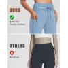 imageBALEAF Womens Thick Fleece Lined Leggings Water Resistant Zipper Pocket High Waisted Winter Snow Pants03blue
