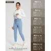 imageBALEAF Womens Thick Fleece Lined Leggings Water Resistant Zipper Pocket High Waisted Winter Snow Pants03blue