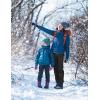 imageBALEAF Womens Thick Fleece Lined Leggings Water Resistant Zipper Pocket High Waisted Winter Snow Pants03navy