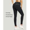 imageBALEAF Womens Thick Fleece Lined Leggings Water Resistant Zipper Pocket High Waisted Winter Snow Pants04black