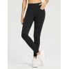 imageBALEAF Womens Thick Fleece Lined Leggings Water Resistant Zipper Pocket High Waisted Winter Snow Pants04black