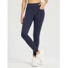 imageBALEAF Womens Thick Fleece Lined Leggings Water Resistant Zipper Pocket High Waisted Winter Snow Pants04navy