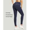 imageBALEAF Womens Thick Fleece Lined Leggings Water Resistant Zipper Pocket High Waisted Winter Snow Pants04navy
