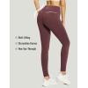 imageBALEAF Womens Thick Fleece Lined Leggings Water Resistant Zipper Pocket High Waisted Winter Snow Pants04wine Red