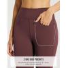 imageBALEAF Womens Thick Fleece Lined Leggings Water Resistant Zipper Pocket High Waisted Winter Snow Pants04wine Red