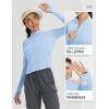 imageBALEAF Womens UPF 50 Sun Shirts Protection SPF Crop Jacket UV Protection Long Sleeve Full Zip Clothing LightweightLight Blue