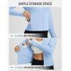 imageBALEAF Womens UPF 50 Sun Shirts Protection SPF Crop Jacket UV Protection Long Sleeve Full Zip Clothing LightweightLight Blue