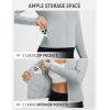 imageBALEAF Womens UPF 50 Sun Shirts Protection SPF Crop Jacket UV Protection Long Sleeve Full Zip Clothing LightweightLight Gray