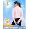 imageBALEAF Womens UPF 50 Sun Shirts Protection SPF Crop Jacket UV Protection Long Sleeve Full Zip Clothing LightweightLight Pink