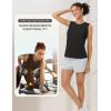 imageBALEAF Womens Workout Tank Tops Racerback Open Back Top Sleeveless Running Yoga Shirts Loose Fit Athletic Gym SportsBlack