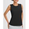 imageBALEAF Womens Workout Tank Tops Racerback Open Back Top Sleeveless Running Yoga Shirts Loose Fit Athletic Gym SportsBlack