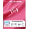 imageBALEAF Womens Workout Tank Tops Racerback Open Back Top Sleeveless Running Yoga Shirts Loose Fit Athletic Gym SportsPink