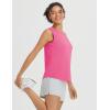 imageBALEAF Womens Workout Tank Tops Racerback Open Back Top Sleeveless Running Yoga Shirts Loose Fit Athletic Gym SportsPink