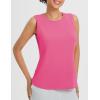 imageBALEAF Womens Workout Tank Tops Racerback Open Back Top Sleeveless Running Yoga Shirts Loose Fit Athletic Gym SportsPink