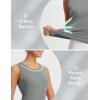 imageBALEAF Womens Workout Tank Tops Sleeveless Athletic Gym Shirts Fitted Crop Tops Yoga Tennis RunningDark Gray